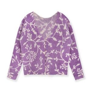 Fabiana sézane sweater, two tone purple and white size small.